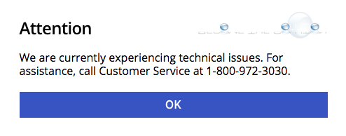 We Are Currently Experiencing Technical Issues (Desktop) – Fifth Third Bank
