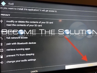 Amazon fire stick tv install kodi prompt