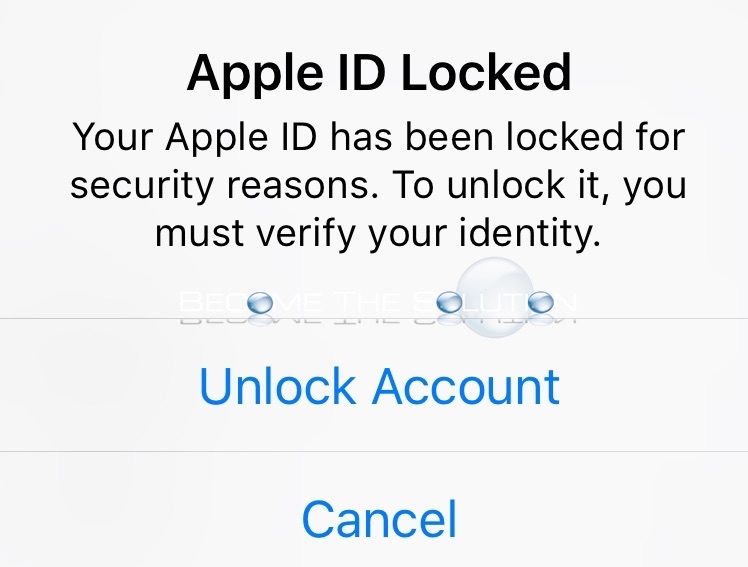 Apple ID is locked for security reasons
