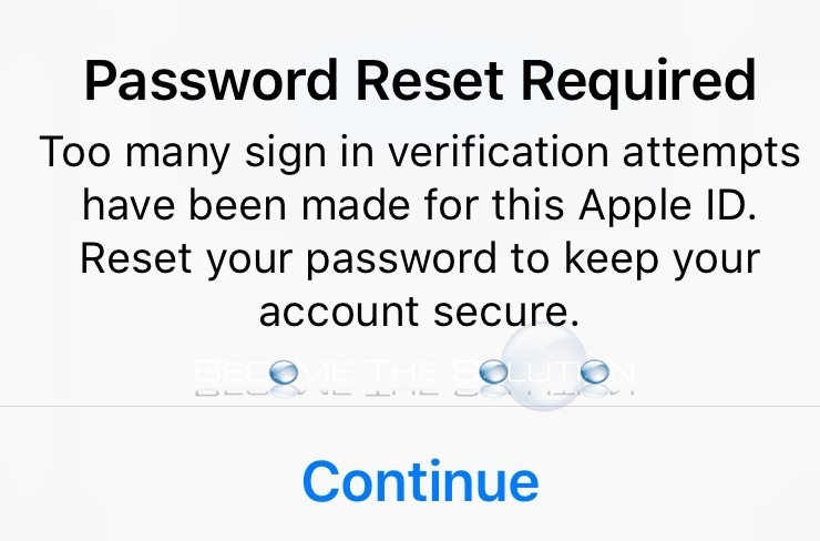 Apple too many sign in attempts apple id