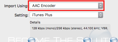 iTunes aac encoder