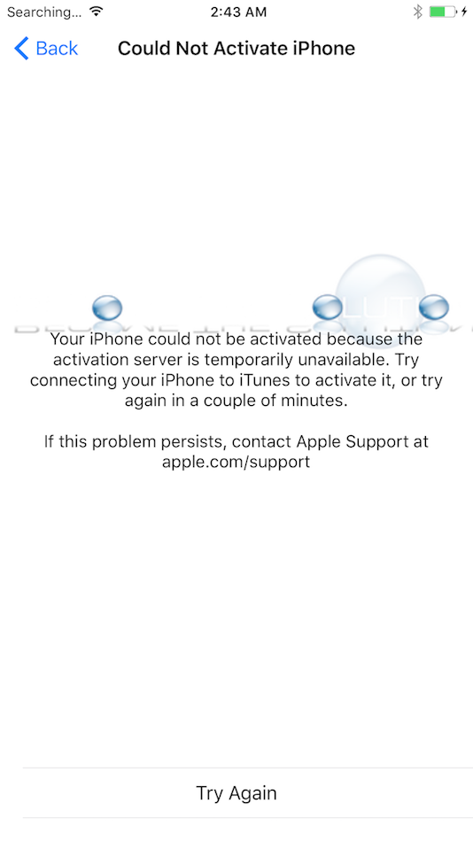 iPhone could not activate