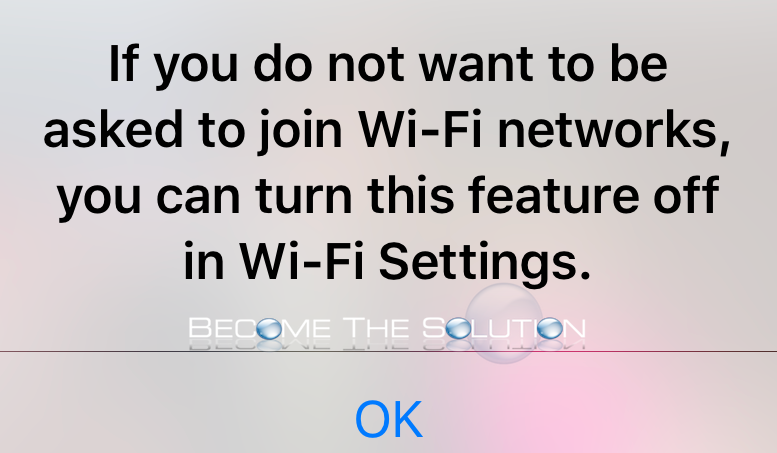 iPhone If You Do Not Want to be Asked to Join Wi-Fi Networks