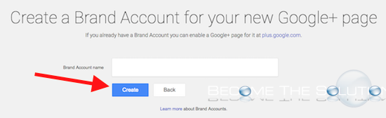Google create brand account