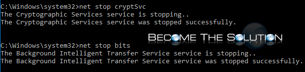 Windows stop services command line