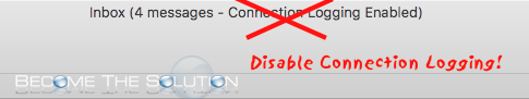 Disable Mac Mail Connection Logging