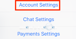 Facebook mobile account settings