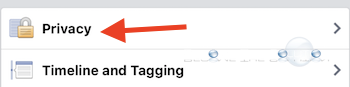 Facebook mobile privacy settings