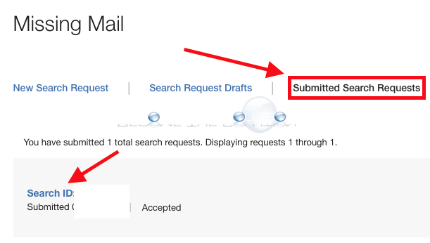Usps missing mail submitted search requests