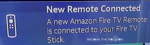 Amazon fire stick new remote connected