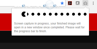 Chrome full screen capture progress