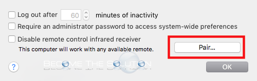 Pair apple remote mac settings