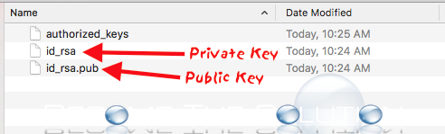 Mac ssh private public keys