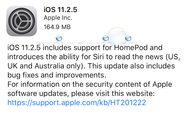 iOS 11.2.5 New Features