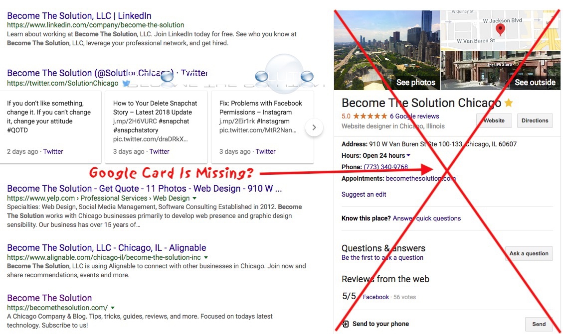Fix: Google Business Card Not Showing in Google Search Results