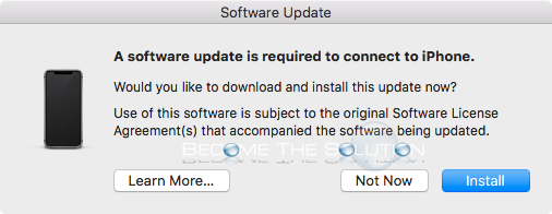 Fix: A Software Update Is Required to Connect to iPhone