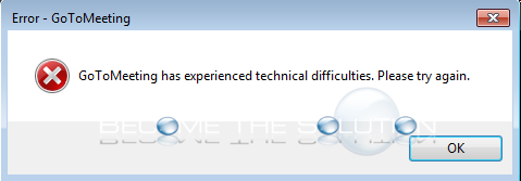 Why: GoToMeeting has experienced technical difficulties. Please try again.