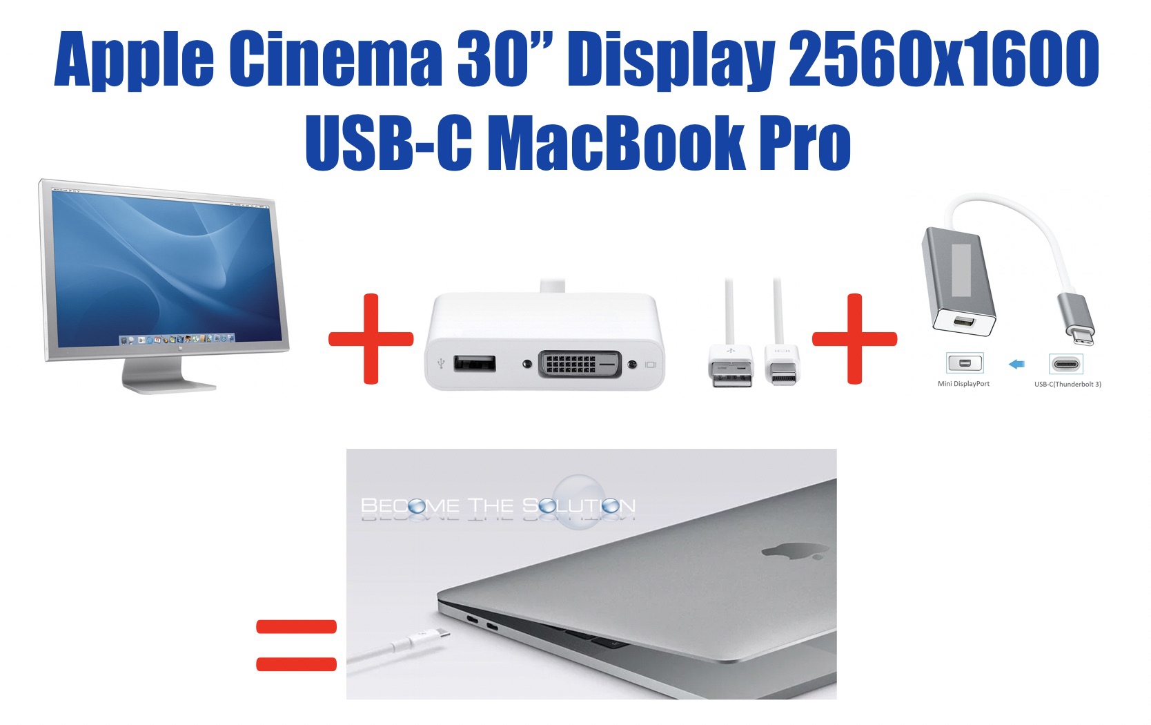 Use Apple Cinema Display 30-inch (Full Resolution) with USB-C - What You Need