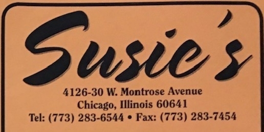 Susie's Drive Thru Carry Out Menu Chicago (Scanned Menu With Prices)