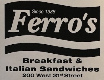 Ferro's Carry Out Menu Chicago (Scanned Menu With Prices)