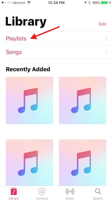 iPhone Library Playlists