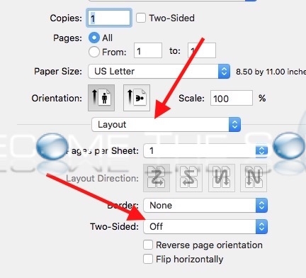 Safari Print Double Sided Settings