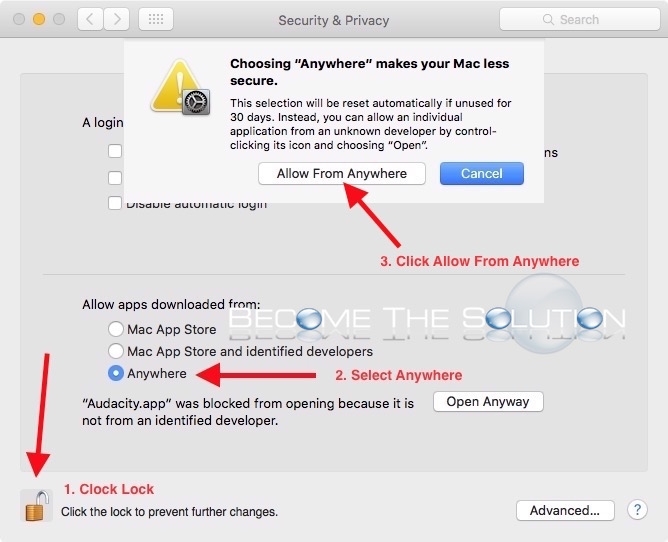 Mac allow applictions from anywhere secure