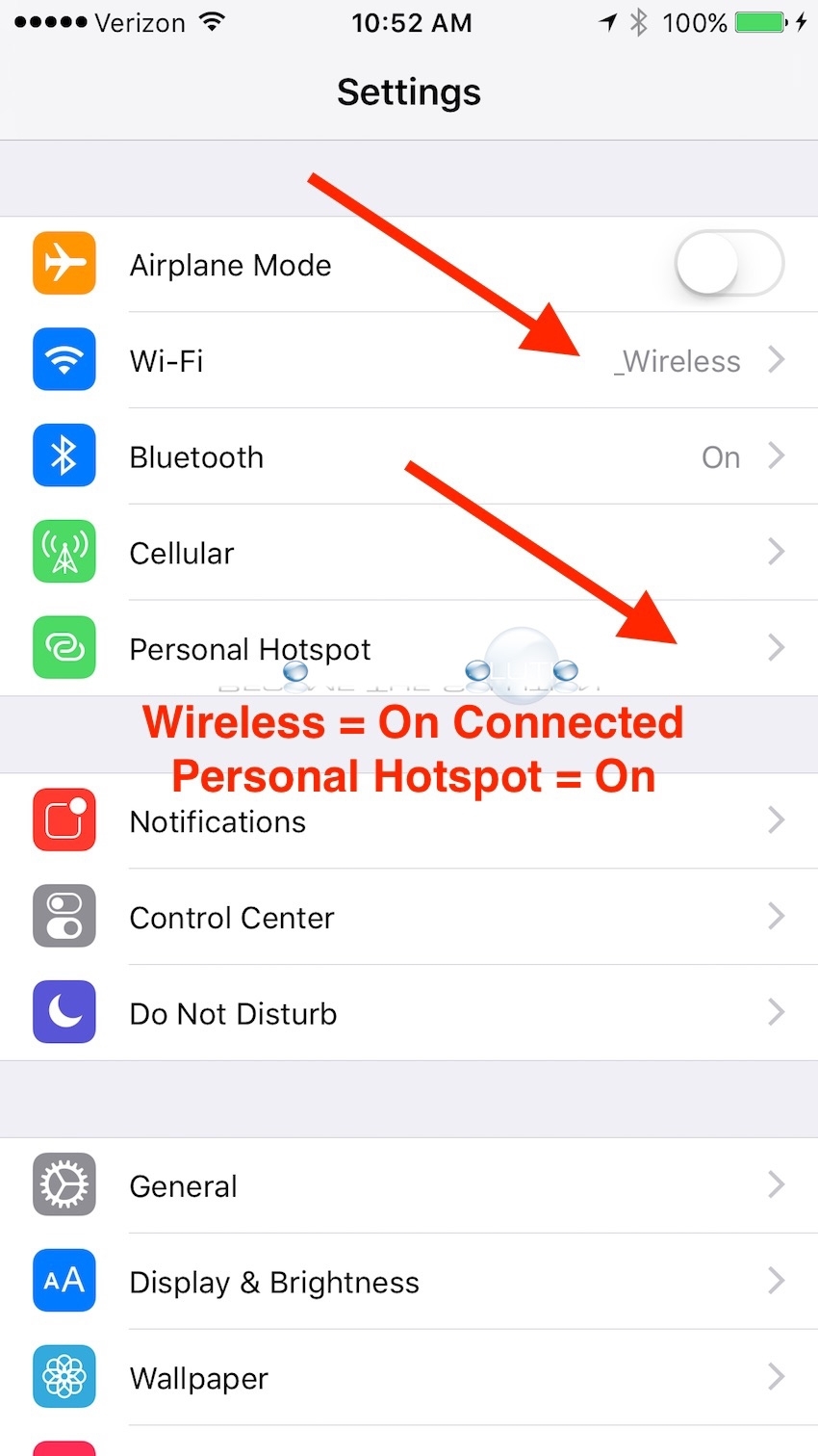 iPhone wifi hotspot both on