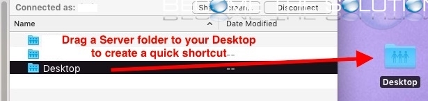 Mac drag server folder alias shortcut