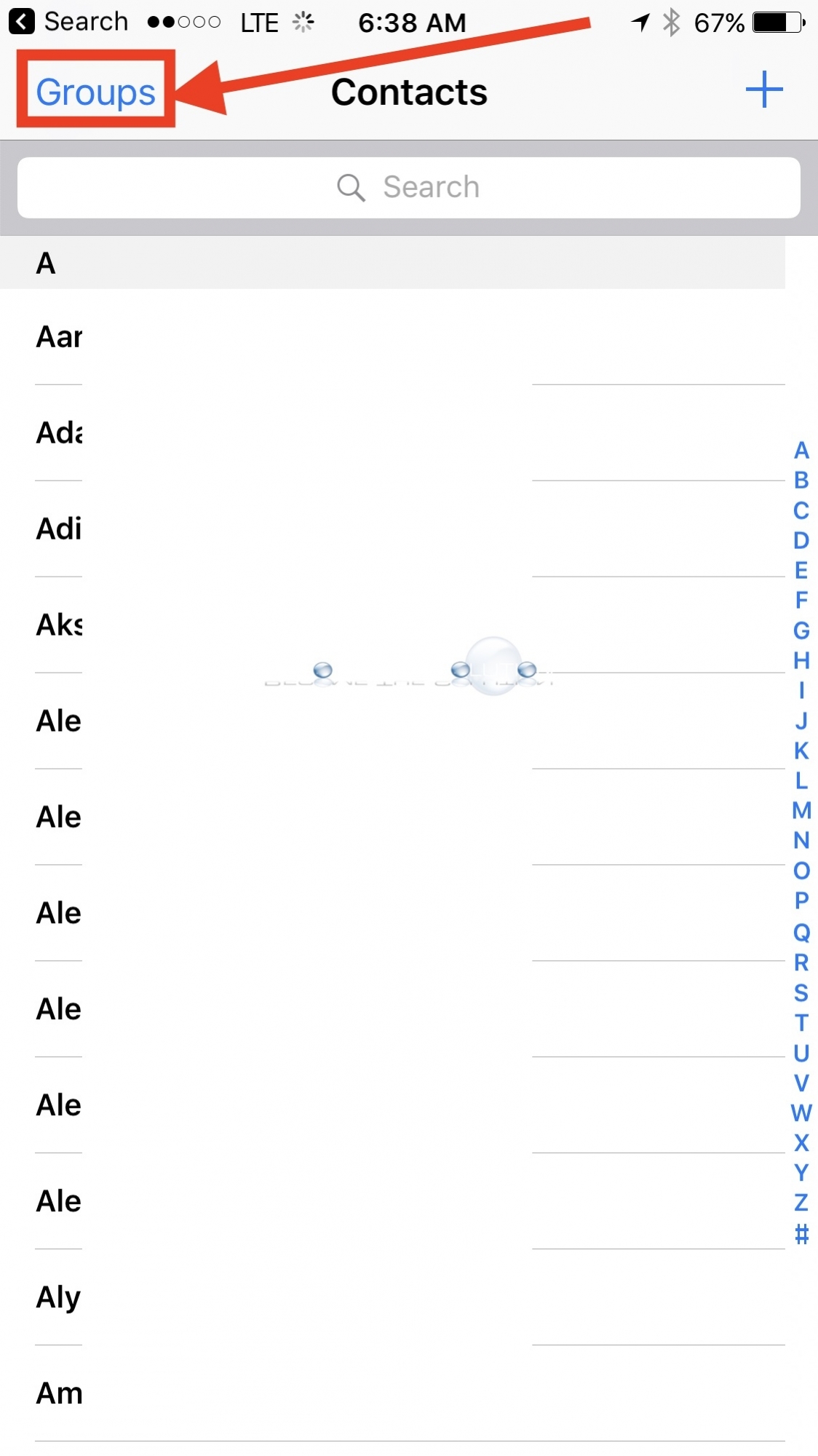 iPhone contact groups