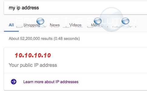 Google what is my ip address