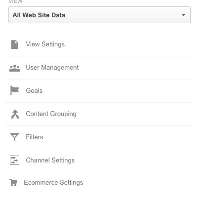 Google Analytics Filters Page