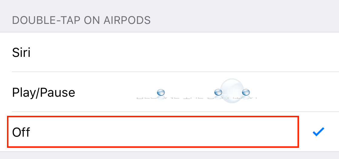 Apple airpods double tap turn off