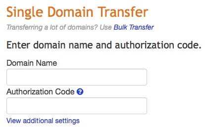 Transfer a Single Domain Name