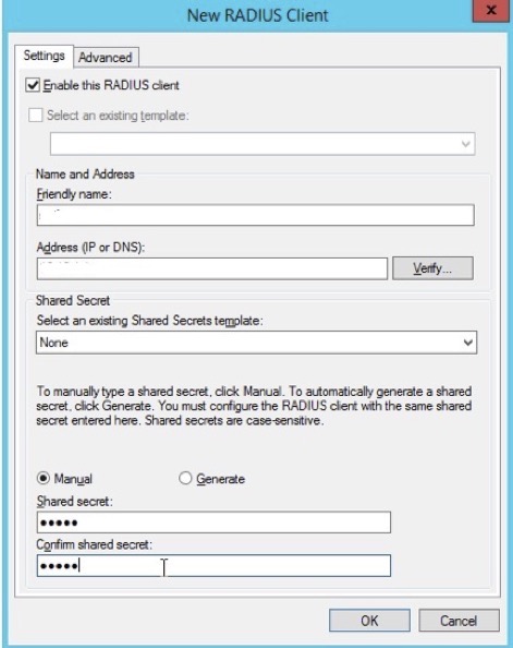 802.1x Authentication Network Policy Radius Client