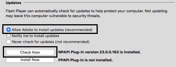 Adobe Flash Bug Update Mac X Latest