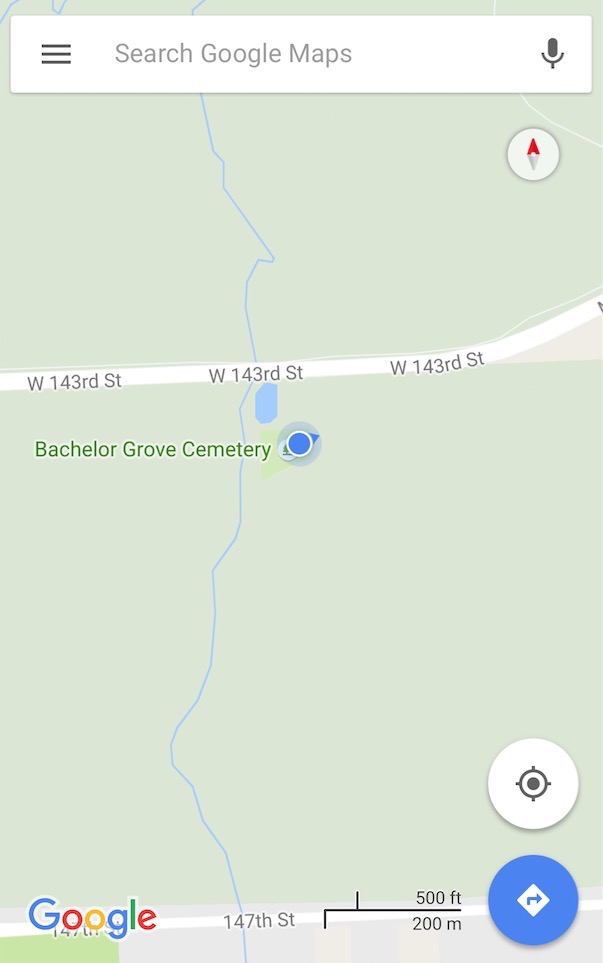 Bachelor Grove Cemetery Google Maps
