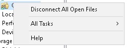 Disconnect All Open Windows Files