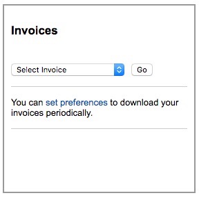 eBay Seller Invoices Section
