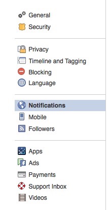 Facebook Account Notifications