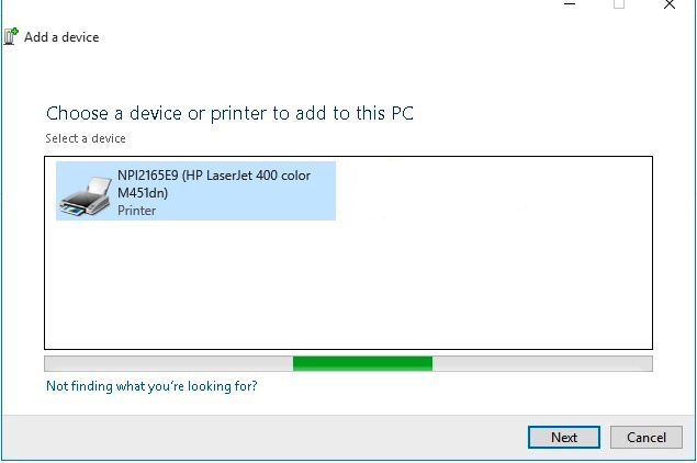 Find Printer Windows Add