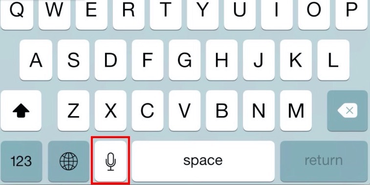 iPhone Keyboard Microphone Icon