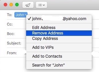Mac Mail Remove E-Mail Address