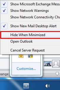 Microsoft Outlook Hide When Minimized