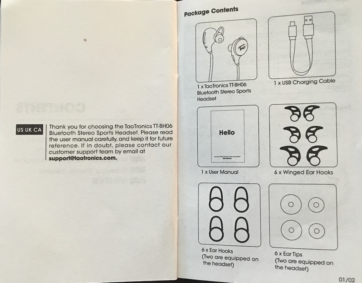 Taotronics Bluetooth Headphones User Manual 1