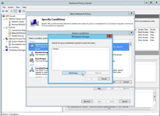 Windows NPS Policy Add Groups