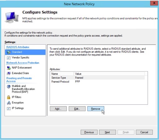 Windows NPS Service Type
