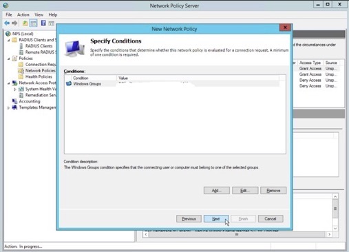 Windows NPS Specify Conditions