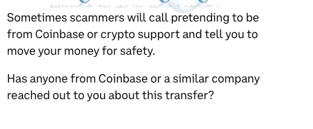 Coinbase Crypto Hold Question