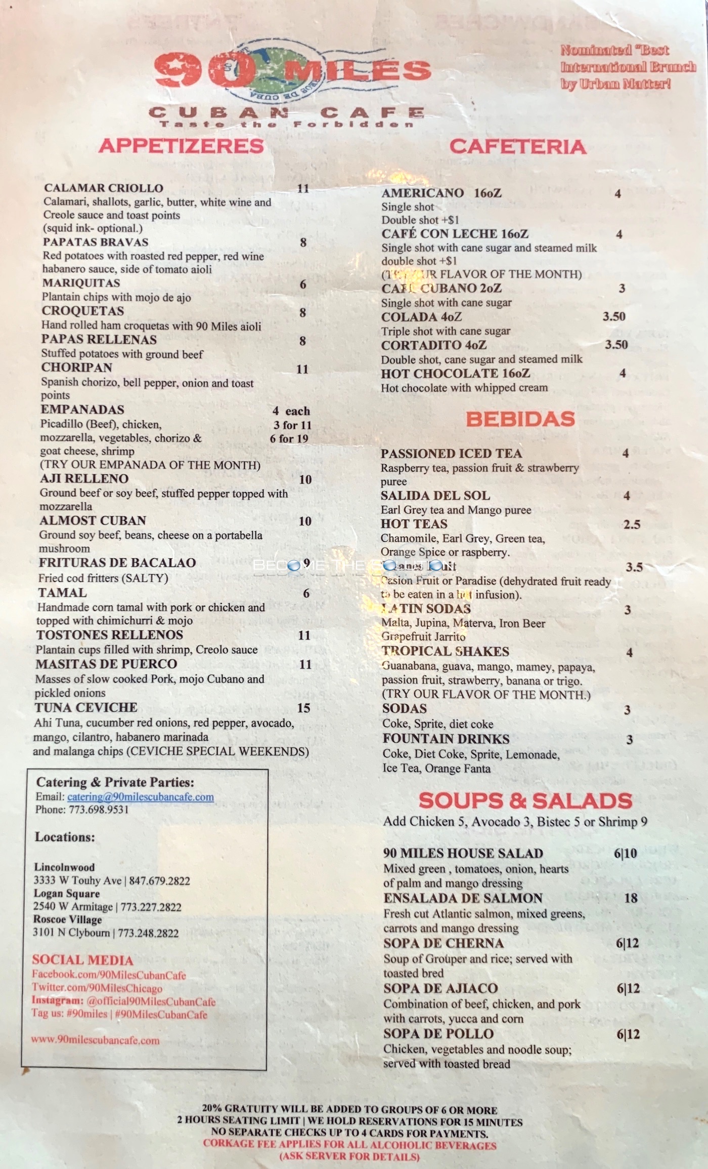 90 miles cuban cafe logan square chicago menu 1